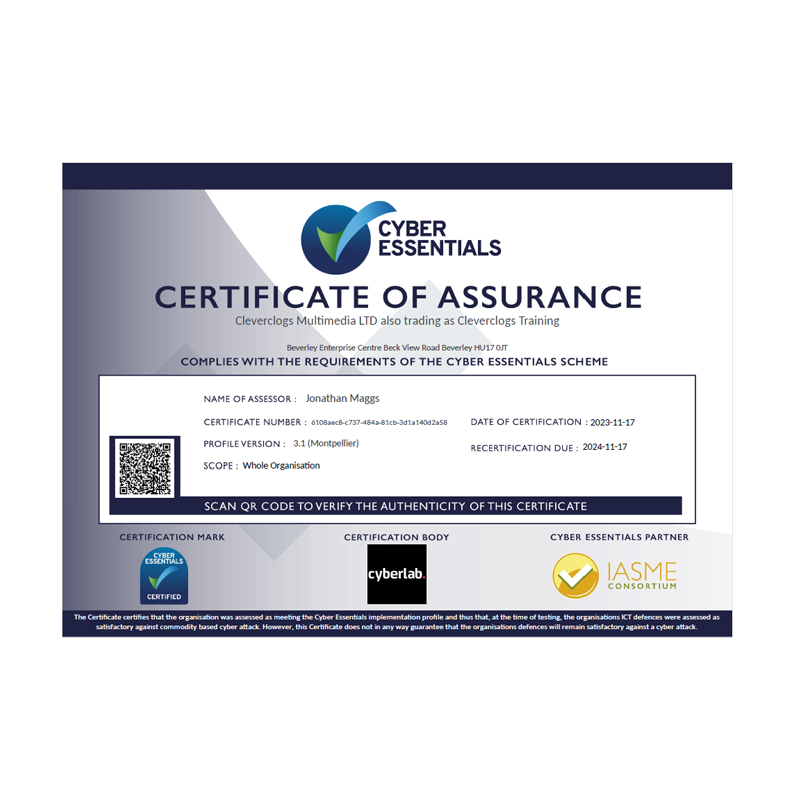Cyber Essentials 2023 - 2024