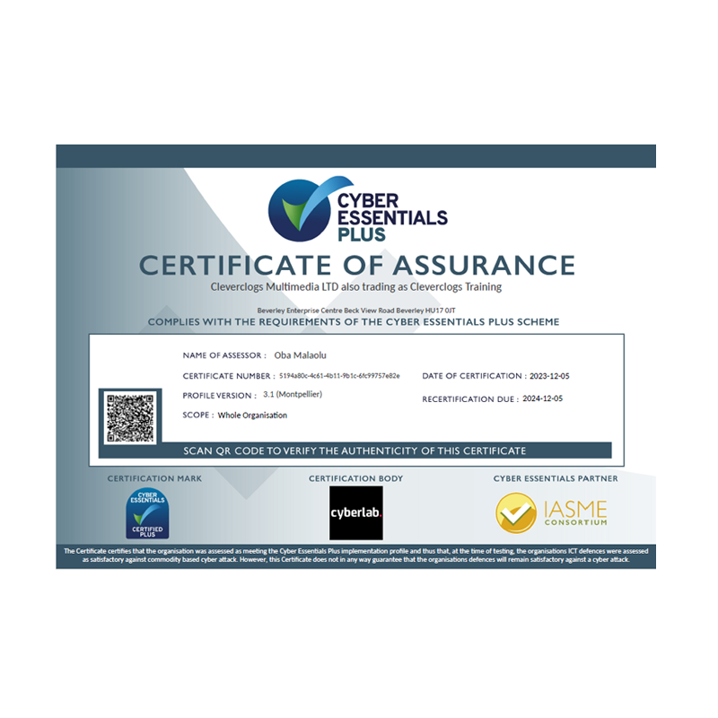 Cyber Essentials Plus 2023 -2024