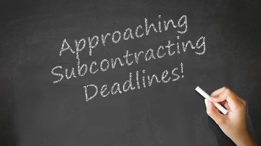 Subcontracting Deadlines 2020